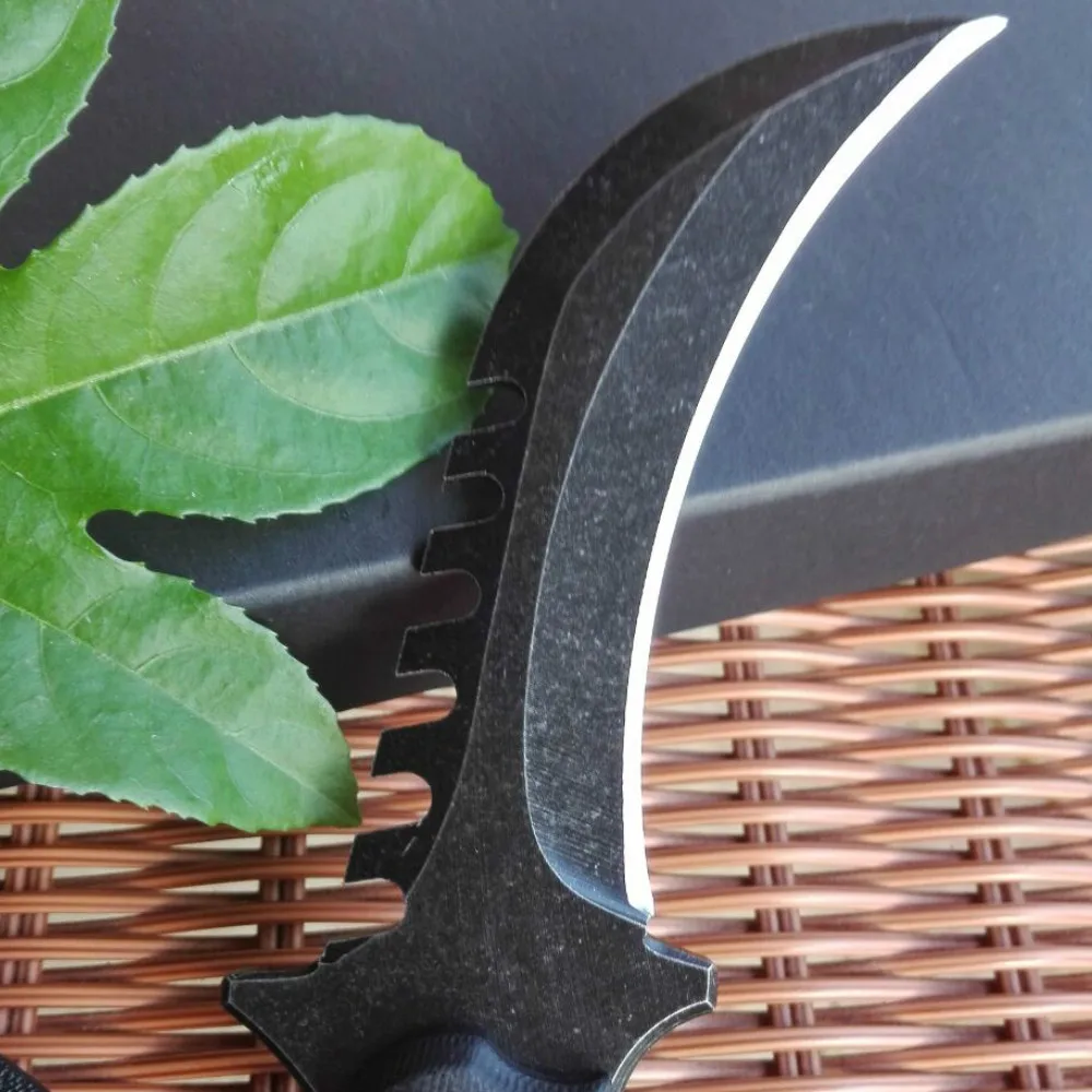 Тактический нож Karambit для кемпинга, выживания, охотничьи ножи, многофункциональные инструменты, D2 лезвие, охотничьи ножи в подарок