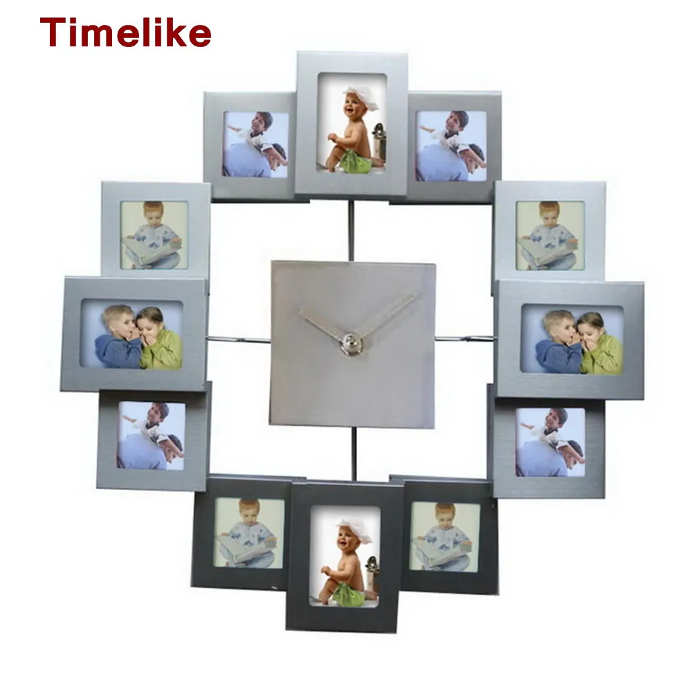 Настенные часы в европейском стиле с фоторамкой современный дизайн украшение