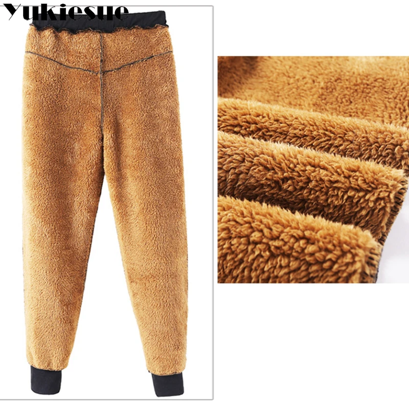 Женские спортивные брюки с высокой талией зимние теплые женские брюки-султанки в