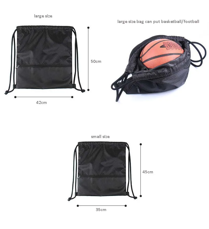 Спортивный зал рюкзак Для мужчин Для женщин Drawstring Сумка Свет Вес нейлон Водонепроницаемый плавание сумка Фитнес Баскетбол Футбол сумка