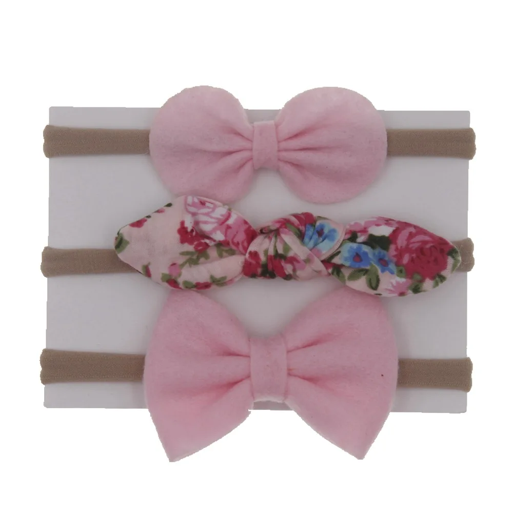 2019 new 3Pcs/set baby Elastic bowknot headband Headbands Girls Bow Hairband girl accessories photography | Детская одежда и обувь