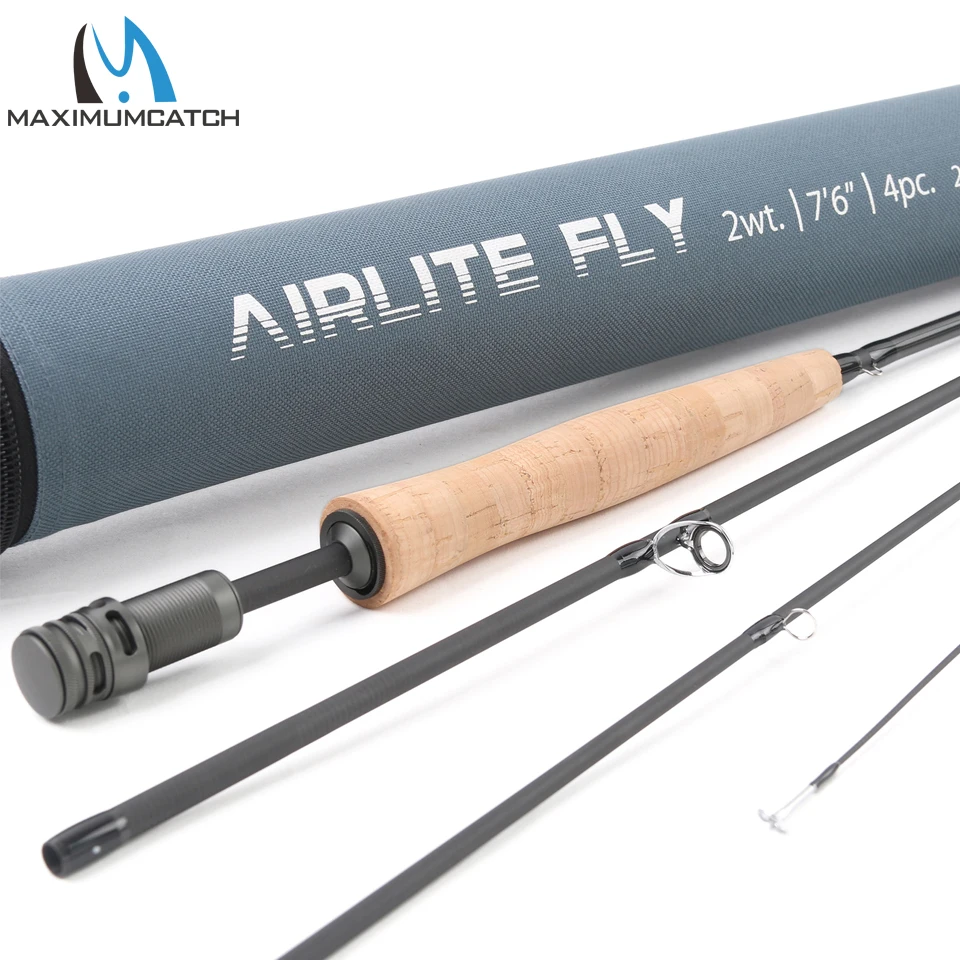 Maximumcatch Super Light 2/3WT Airlite Fly Fishing Rod Graphite Carbon Fiber Fly Rod with Cordura Tube