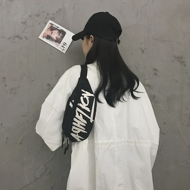 Модные буквы Женская поясная сумка Хип-хоп поясная сумка Harajuku Fanny Pack для женщин мужчин грудь бум Hengreda pacote cintura saco