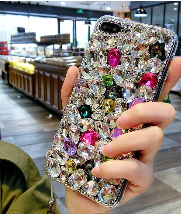 For Xiaomi Mi5 Mi6 Mi8 Mi 5 6 8 SE Max Mix 2 3 2S 5S 5C A1 A2 Handmade Luxury Big Rhinestone Case |