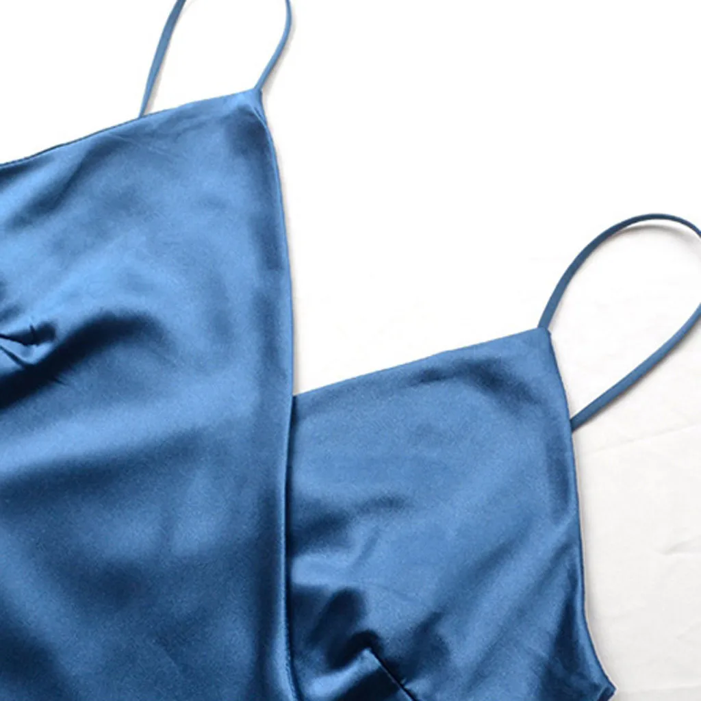 Сексуальное атласное платье на бретельках со шнуровкой модное женское