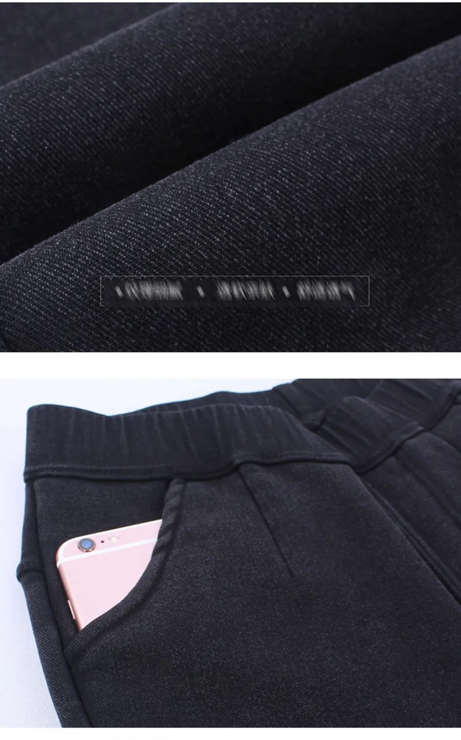 Зимние облегающие брюки 2018 женские брюки-карандаш с высокой талией черные