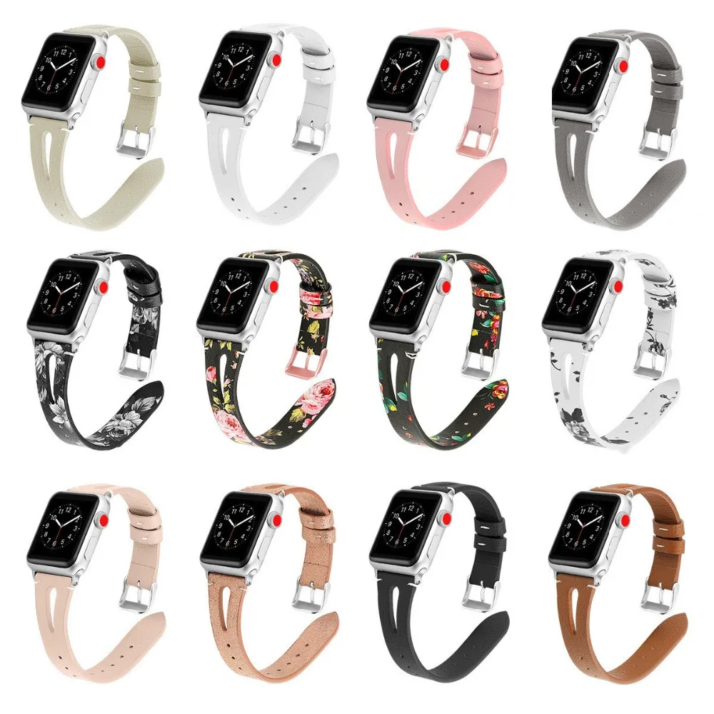 Для Apple Watch band 4 40 мм 44 V образный кожаный ремешок для наручных часов iwatch series 3 2/1 38 42