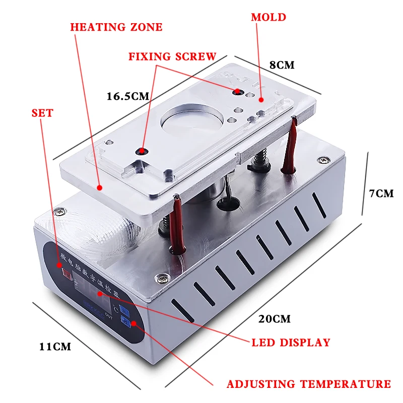 

Remove Glass Battery Housing cover machine For iphone X 8 8Plus back cover heating separator machine Repair For iphone 8 8Plus