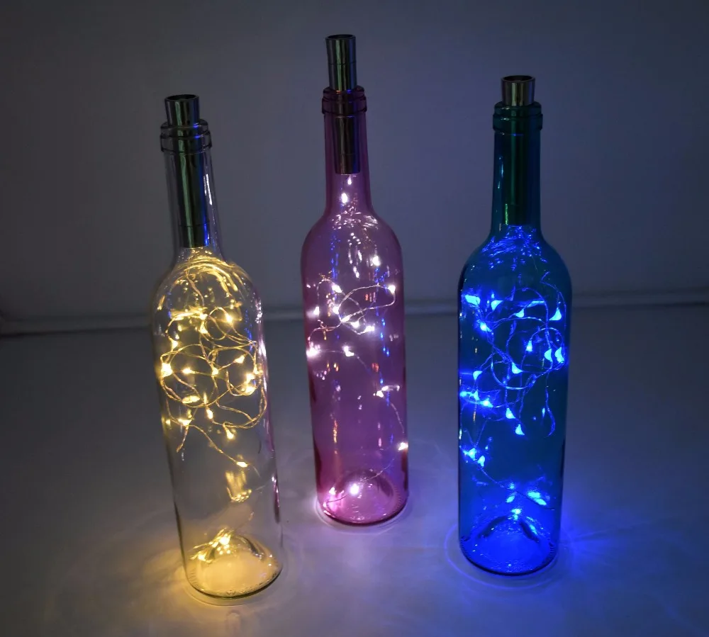 AA battery operated Warm white Bottle Lights LED Cork Shape String for Bistro Wine Starry Bar Party Valentines | Лампы и освещение