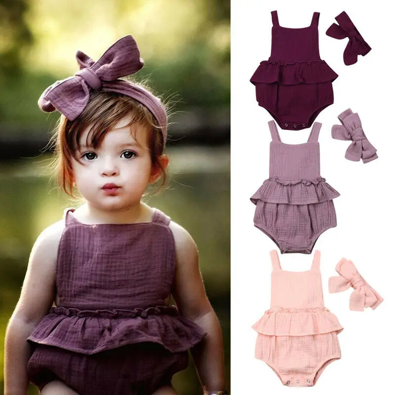 Новинка 2019 фотосессия для новорожденных девочек без рукавов летняя детская