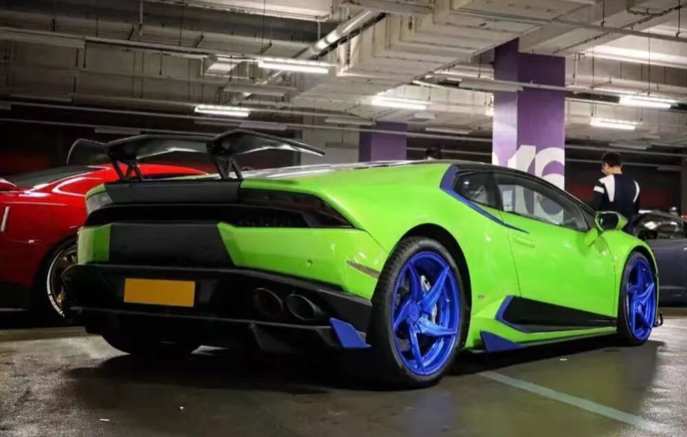 D стиль спойлер заднего крыла из углеродного волокна для Lamborghini Huracan LP580 LP610 Coupe 2