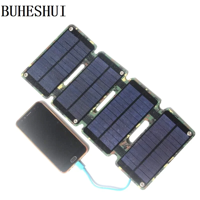 8W BUHESHUI портативный 16 Вт 12 Вт 8 Вт открытый ETFE Солнечная Панель зарядное устройство для мобильного телефона/power Bank солнечная батарея зарядное устройство водонепроницаемый - Цвет: 8W