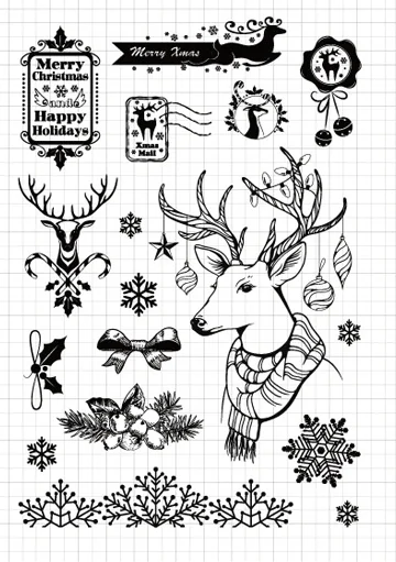 Прозрачные силиконовые штампы KSCRAFT Merry Christmas для скрапбукинга сделай