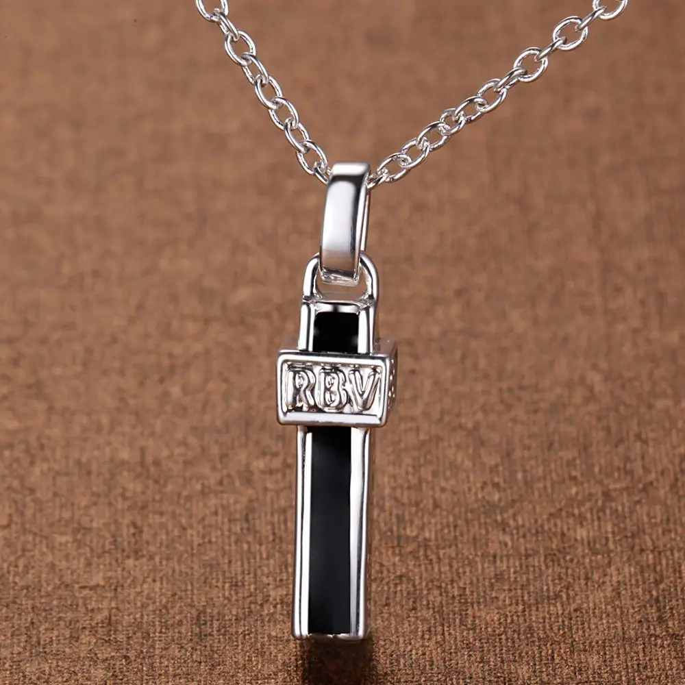 Черное серебряное ожерелье с серебряным покрытием, серебряная подвеска, ювелирные изделия/SIZZMIBG TXGMMMCT