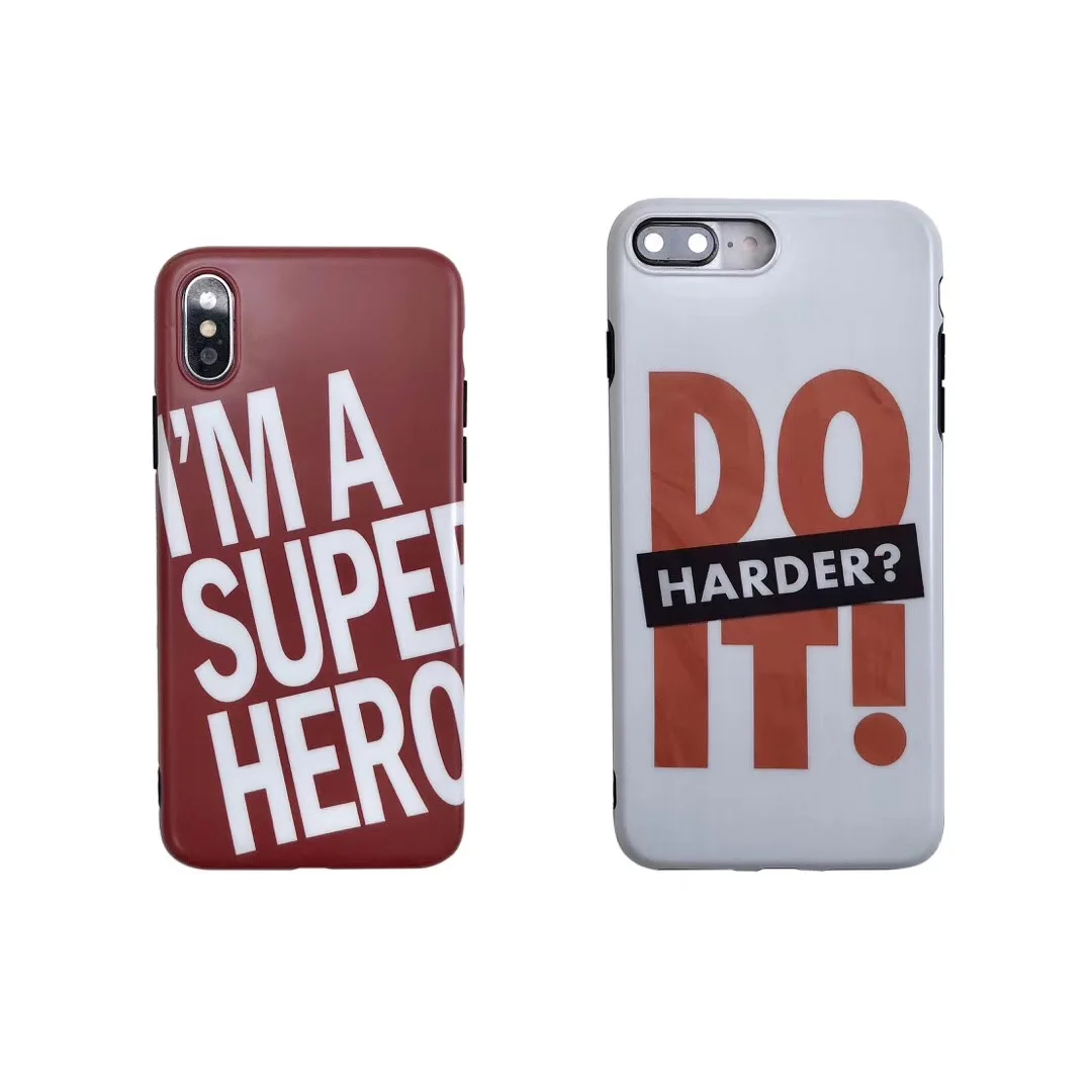 Fashion Hip hop Cool tide Simple Text Personality cover case for iPhone 8 7 6 6s Plus X XR Xs Max Silicone phone back shell |