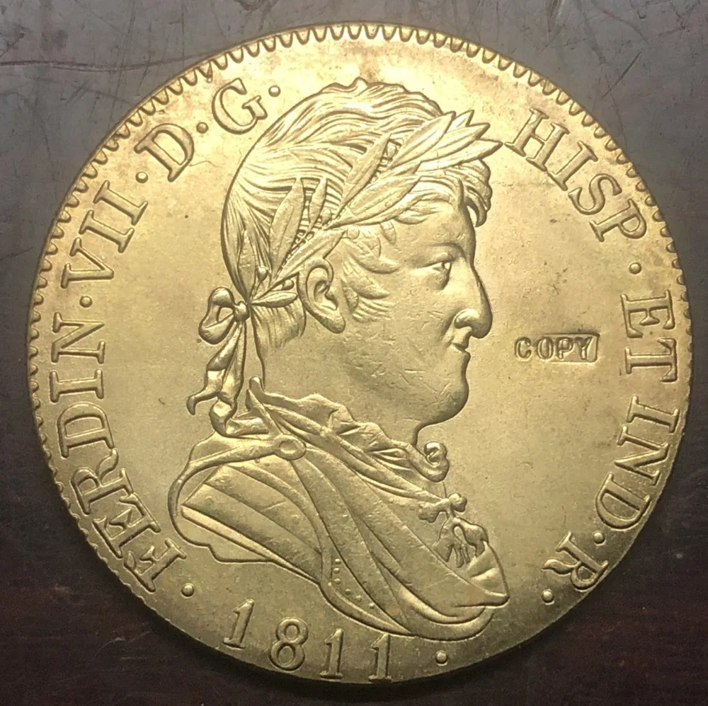 1811 ИСПАНИЯ 8 Escudos Фернандо VII Золотая копия монеты|Безвалютные монеты| |