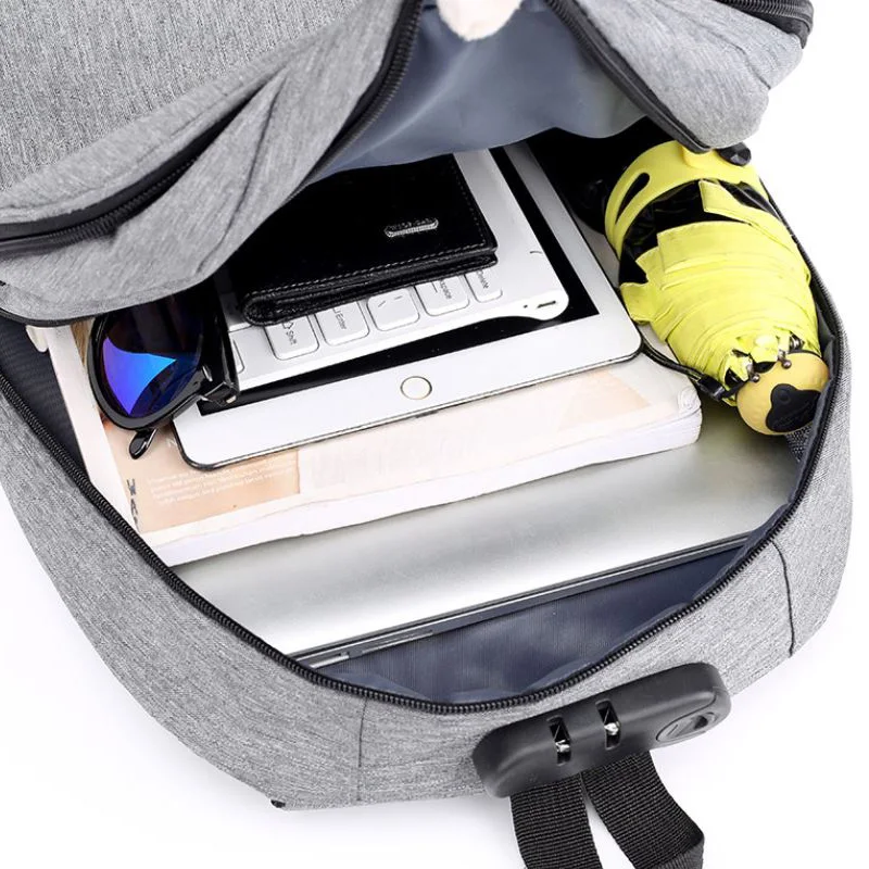 

2018 New Casual Anti-theft Backpack Usb Charging Backpack Oxford Cloth Business Computer Can Hold 15.6-Inch Laptop Unisex WJH11