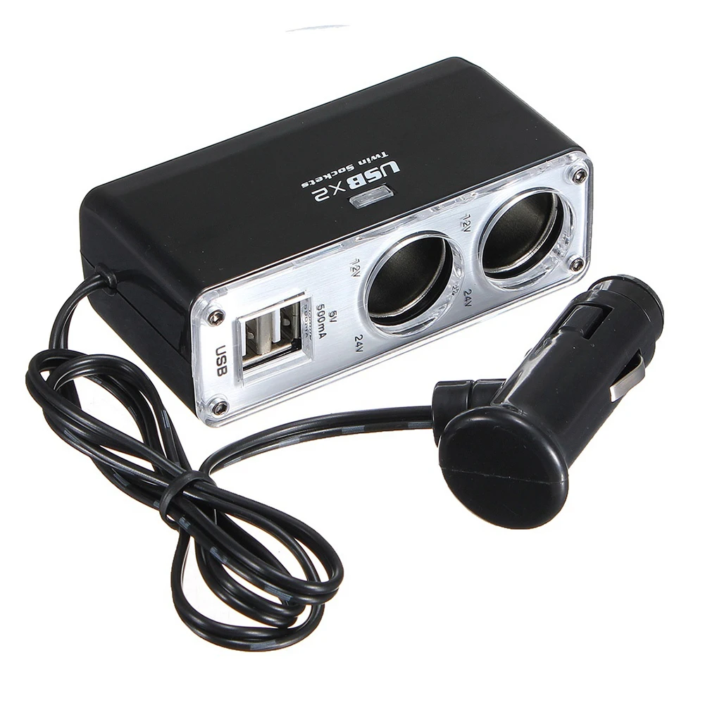 Новый двойной порт USB 2 Way автомобильный прикуриватель разветвитель зарядное
