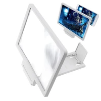 3x pvcabs white adjustment 3d phone movie magnifier with mobile phone bracket and screen bracket