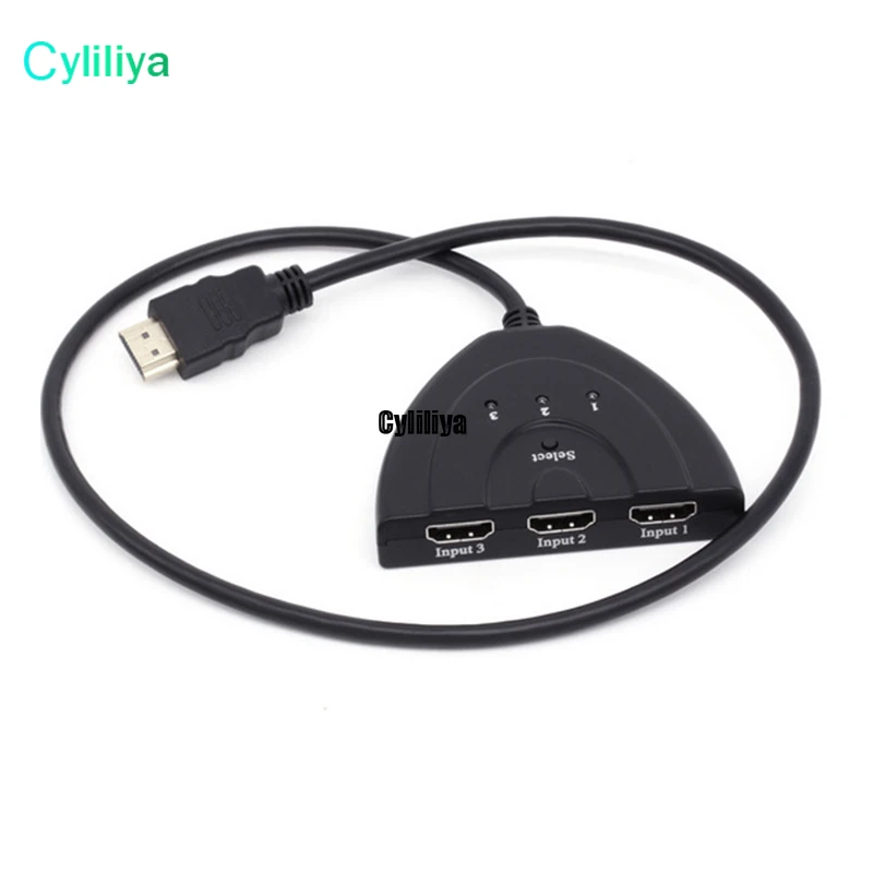 3-портовый выключатель HDMI 3 в 1 1080P Hub V1.4B переключатель сплиттер адаптер кабель для