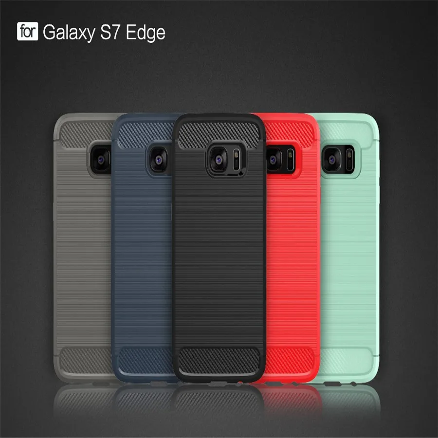 Мягкие ТПУ Силиконовые чехлы из углеродного волокна для Samsung Galaxy S8 чехол Plus A3 A5 2017