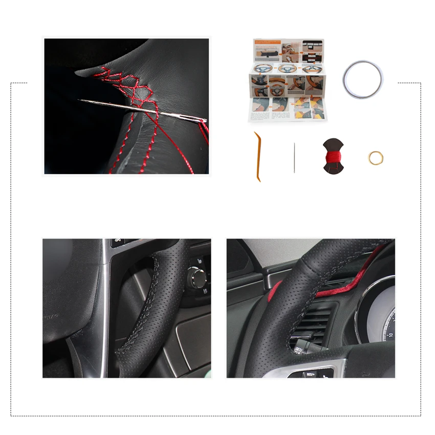 MEWANT черная крышка рулевого колеса из искусственной кожи для Buick Lacrosse 2010-2013 Regal 2011-2013 Chevrolet Equinox 2010