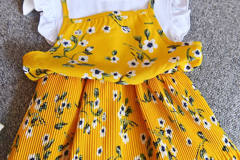 Платье-пачка BibiCola хлопковое платье без рукавов для девочек на лето 2019 | Детская