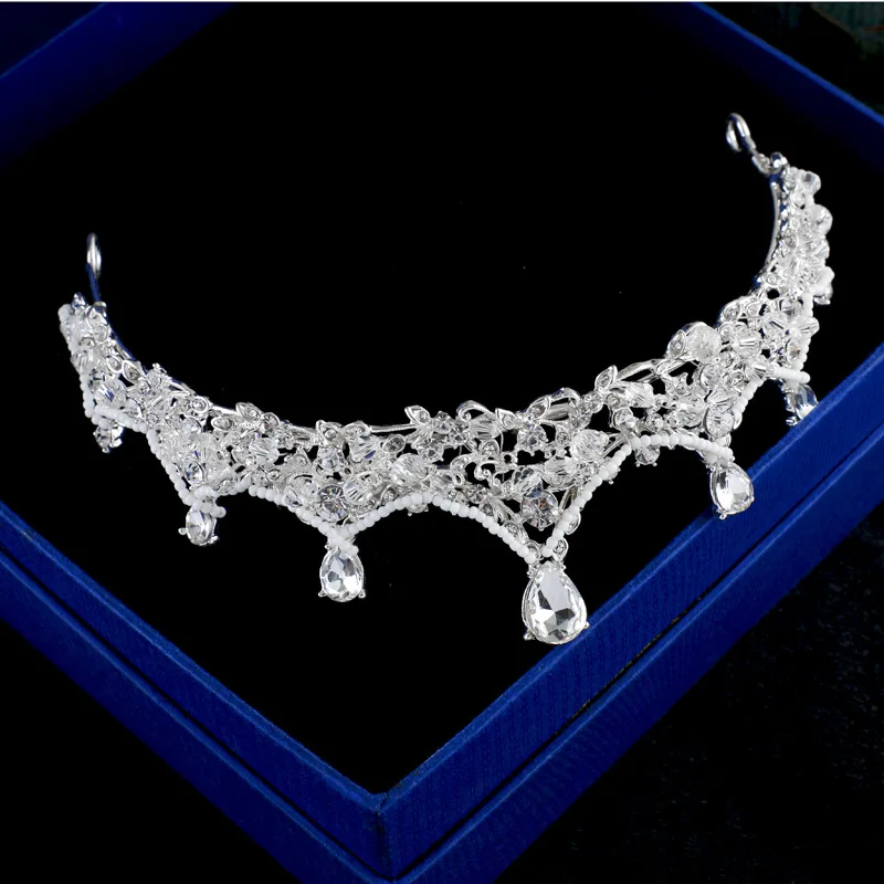 Корейский невесты ювелирные изделия ручной хрустальный шарик Корона головной