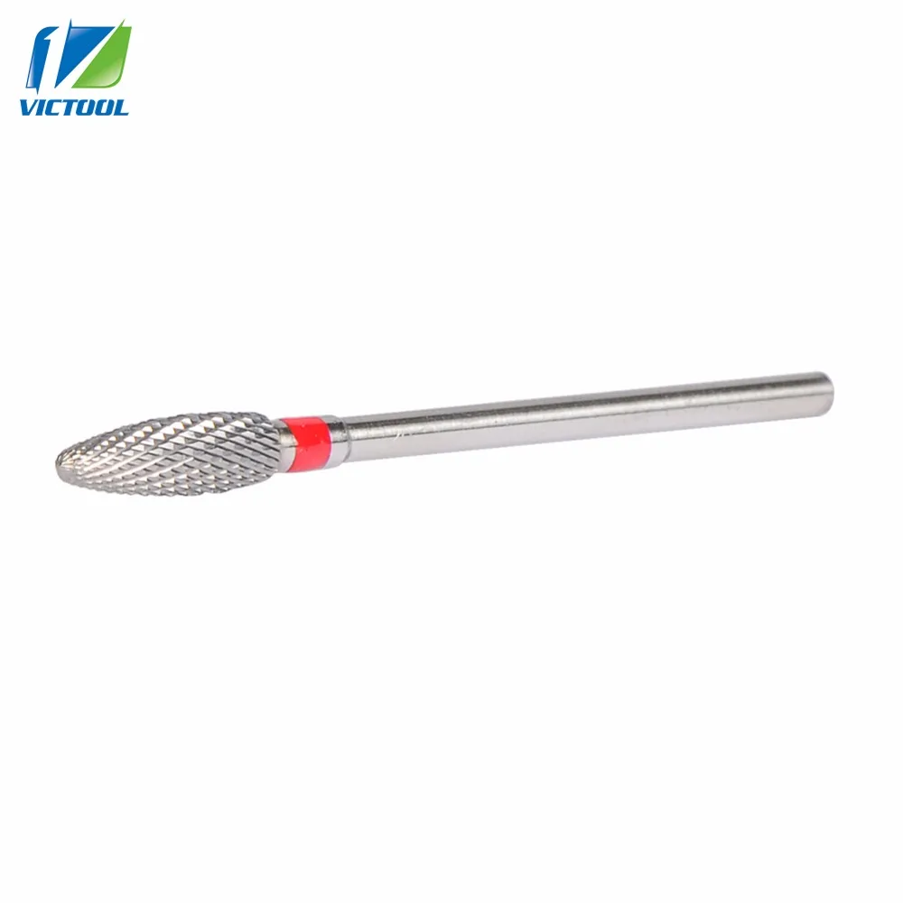 Вольфрамовая стальная насадка для ногтей в форме пламени универсальная