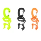 Силиконовый двойной BCD держатель для защиты шланга для подводного плавания на открытом воздухе с вращением и складывающимся зажимом с застежкой-крючком 3,9x1,4 дюйма