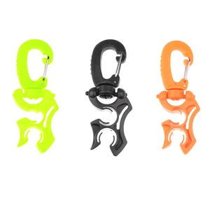 Силиконовый двойной BCD держатель для защиты шланга для подводного плавания на открытом воздухе с вращением и складывающимся зажимом с застежкой-крючком 3,9x1,4 дюйма