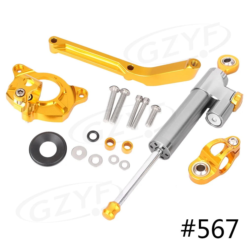 

CNC Motorcycle Steering Damper Stabilizer Satety Control w/ Bracket Holder Mounting Kit for Kawasaki Z1000 2014 2015 2016