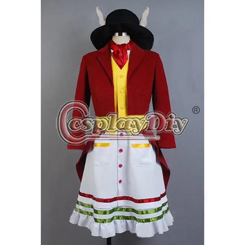 Cosplaydiy Алиса безумие возвращается Косплей Костюм счастливый кролик платье для