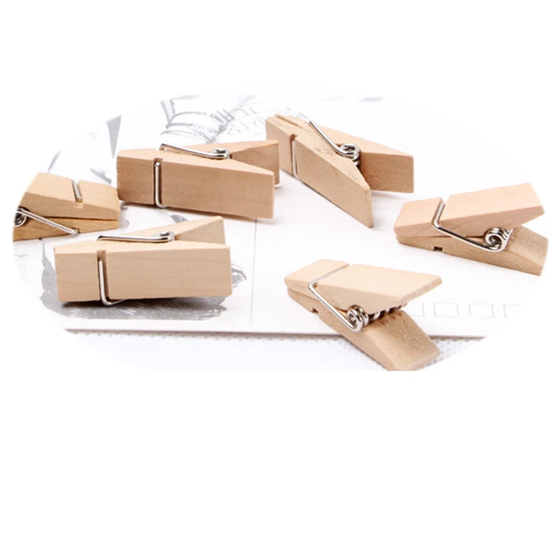 

10 шт. 35x11 мм DIY цвет дерева большие деревянные прищепки зажимы для белья офисные вечерние украшения аксессуары фото подвесные прищепки