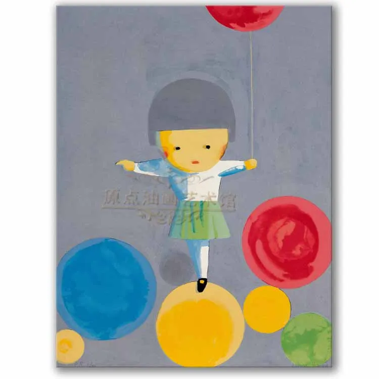 

Cool Baby Portrait Girl Handpainted Frameless Picture Painting Abstract Oil Painting On Canvas Home Decoration For Living Room