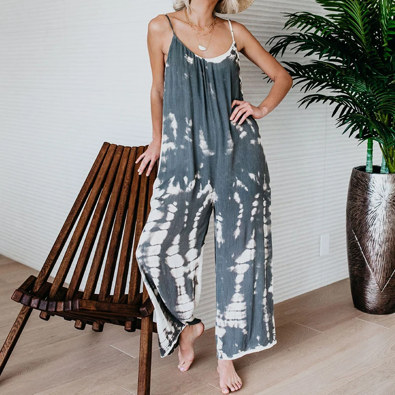 Женский комбинезон женский пляжный летний Свободный Повседневный обтягивающий