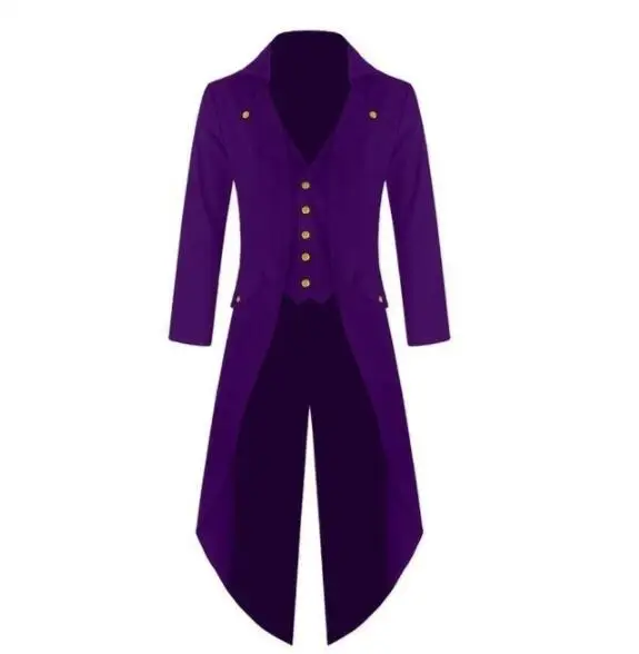 Нежные мужские пальто модный стимпанк винтажный пиджак-фрак готическое платье