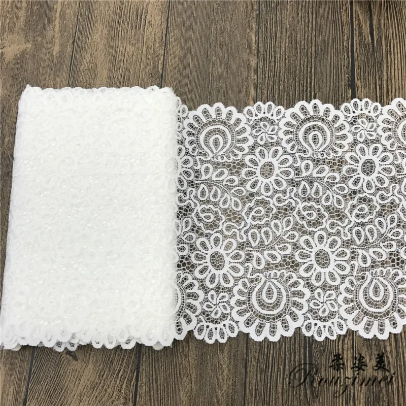 3 ярда 21 см черная белая эластичная кружевная ткань поделки сделай сам аксессуары