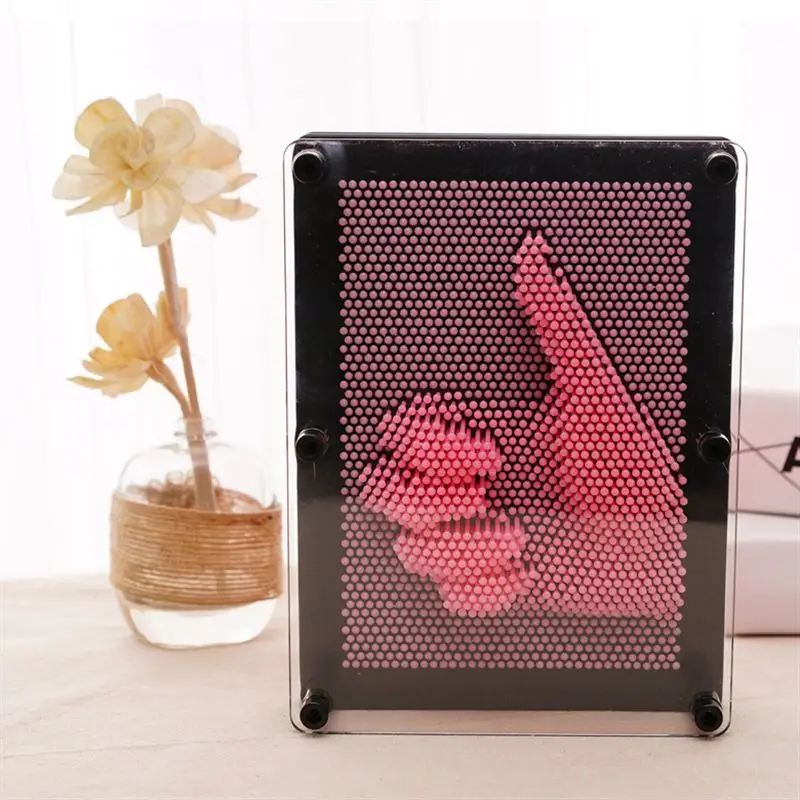 Розовый Детские забавные игрушки пластиковые 3D DIY модели антистресс клон отпечатков пальцев иглы слизи рук Плесень Детские развивающие игрушки M09 - Цвет: Розовый