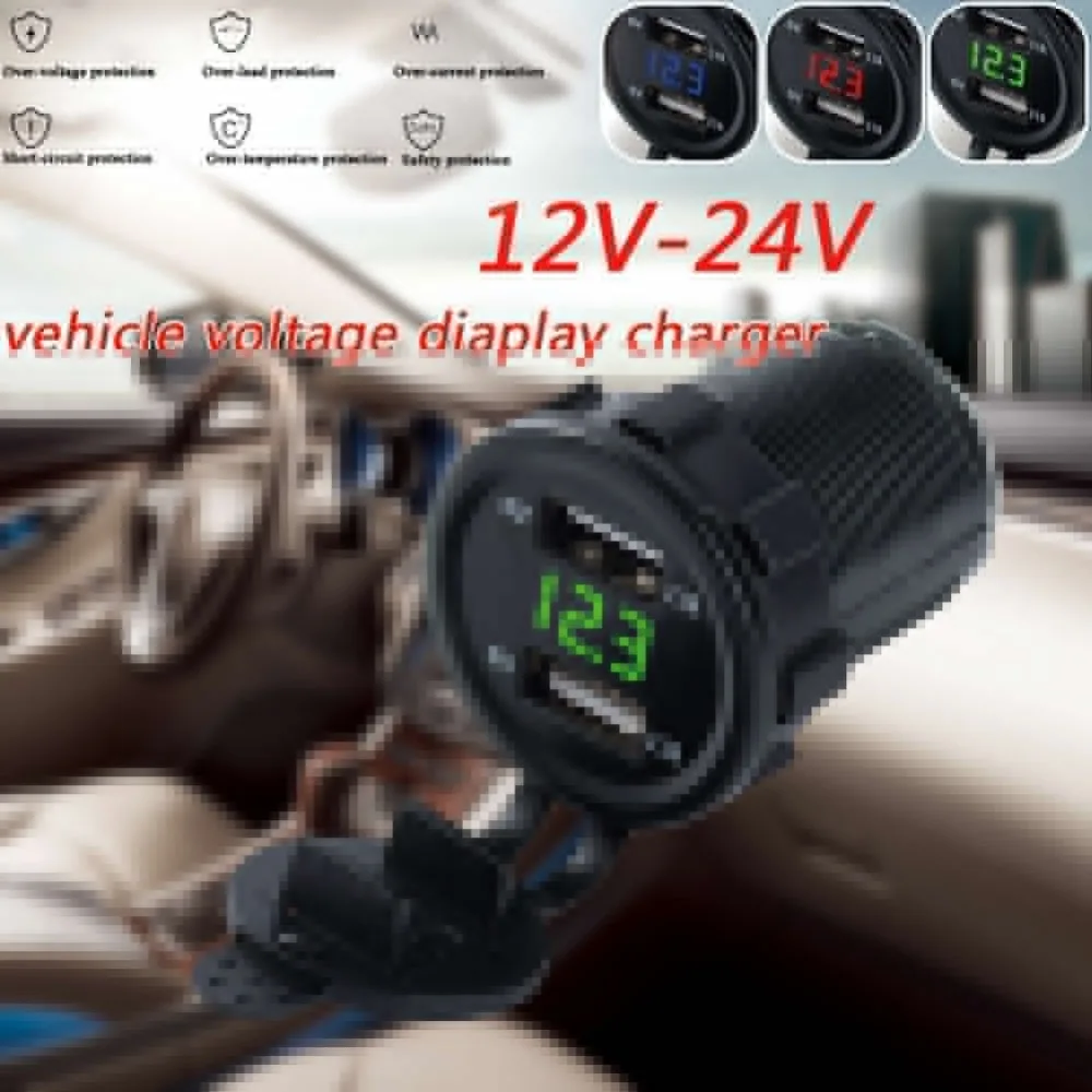 12 В 24 4.2A Dual USB мотоциклов прикуривателя автомобильного Зарядное устройство