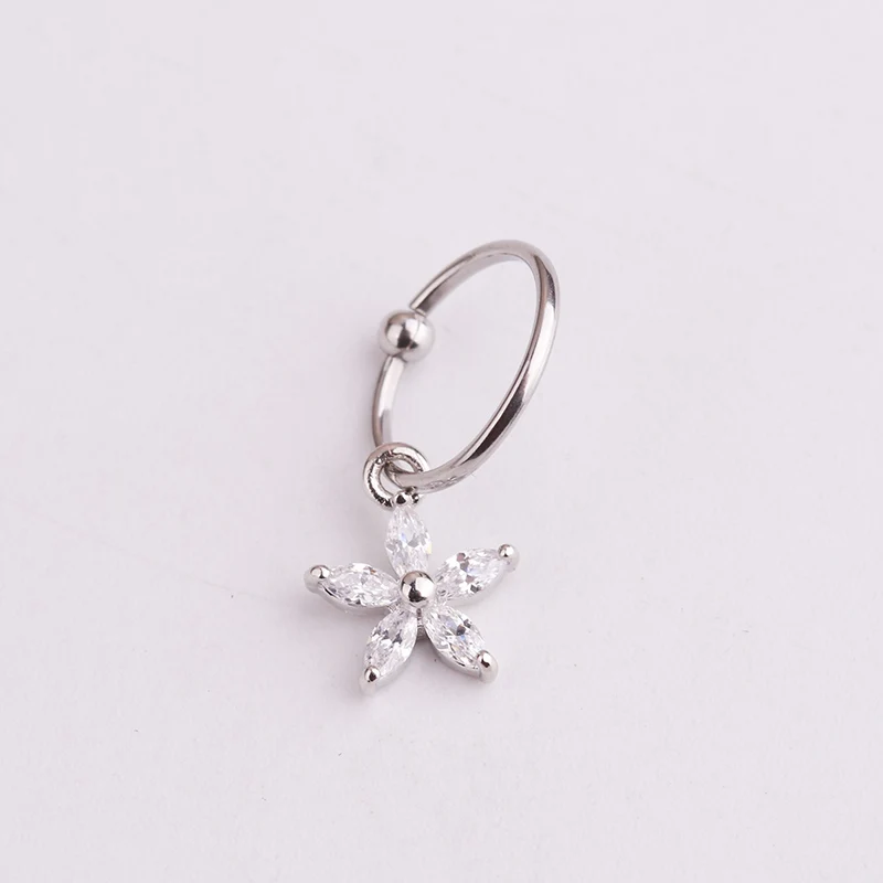 Sellsets Новинка 1 шт Золотое сердце шестиугольник Кристалл tragus daith серьги спиральный для хряща обруч перегородка ноздри пирсинг ювелирные изделия