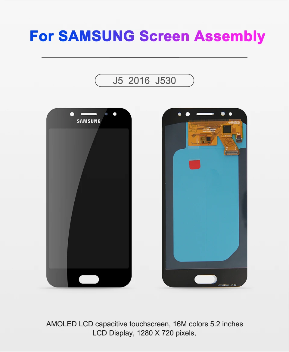 5,2 ''Супер Amoled регулировка яркости ЖК-для Samsung Galaxy J5 j530 J530F ЖК-дисплей кодирующий преобразователь сенсорного экрана в сборе