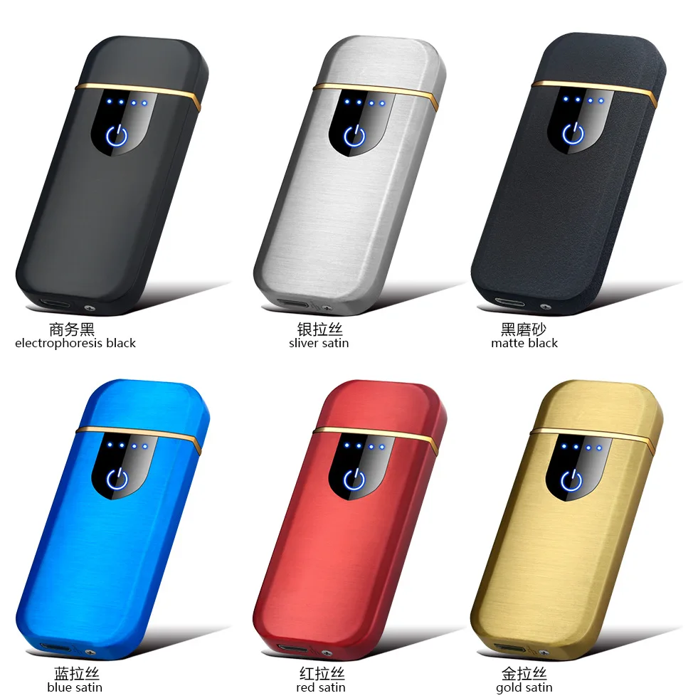 Ультратонкая USB Зажигалка для сигарет перезаряжаемая ветрозащитная