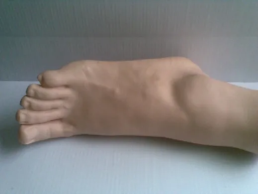 Манекен женской правой яркой стопы модель-манекен витрина для ювелирных изделий