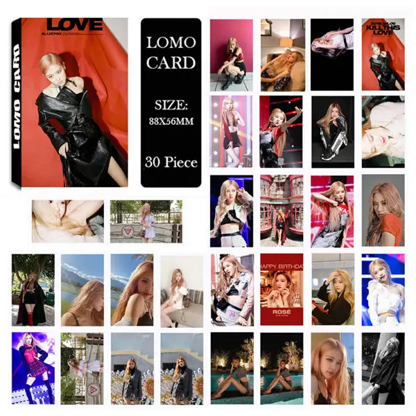 ROSE 02 Youpop KPOP BLACKPINK Kill This Love JISOO LISA JENNIE альбом ломо карты Новая мода самодельная бумажная фото карта Фотокарта LK638 - Цвет: ROSE 02
