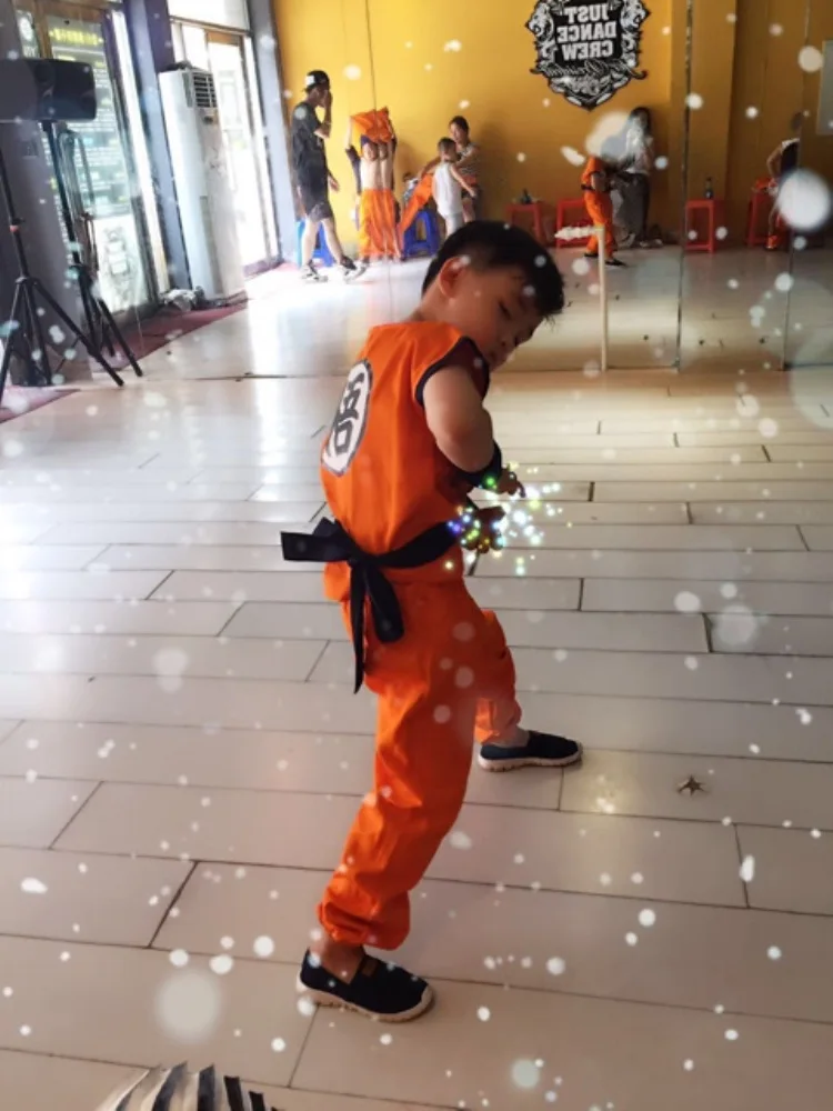 Японские детские костюмы для косплея на Хэллоуин Аниме Z Обезьяна Сон Гоку Одежда