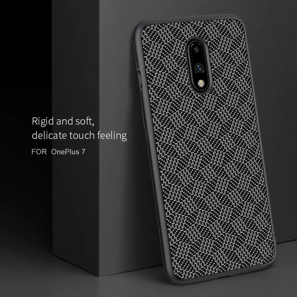 Для Oneplus 7 чехол NILLKIN плед синтетическое волокно для телефона pro углеродный PP