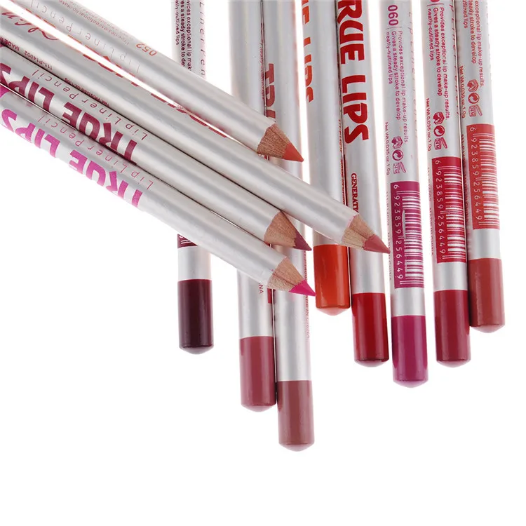 12 цветов/набор Водостойкий карандаш для губ|Карандаш губ| |