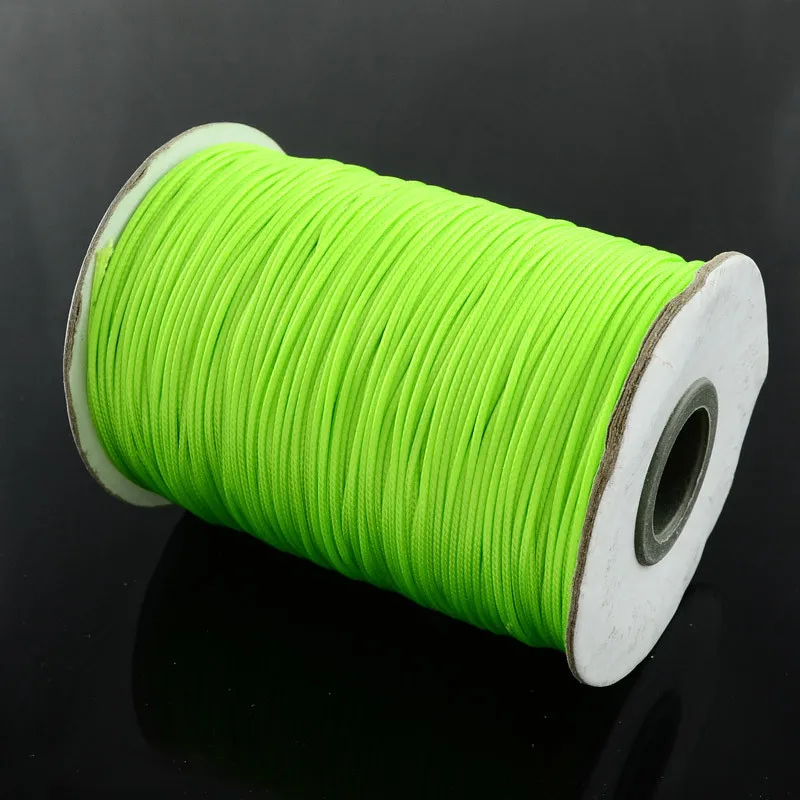 LawnGreen Приблизительно 185 ярдов/рулон 1,5 мм Перу Корейская вощеная нить полиэстер бисер шнур DIY ювелирных изделий браслет декоративные аксессуары - Цвет: LawnGreen