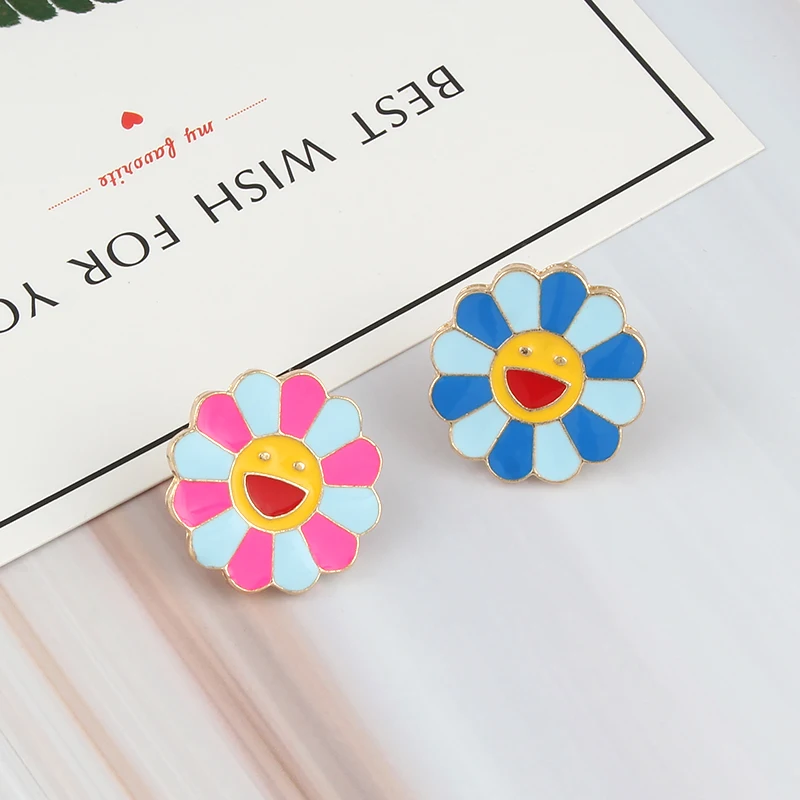 4 вида цветных подсолнухов креативная булавка брошь на лацкан для платья милая